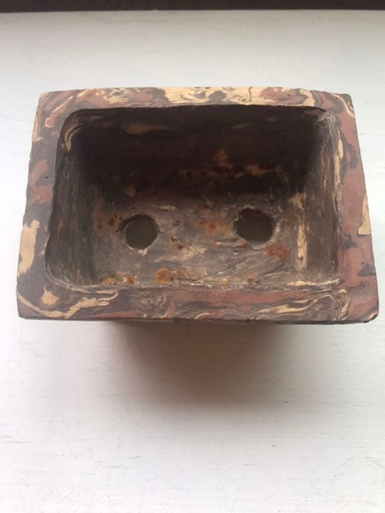 盆栽鉢　時代陶一手捻り鉢古鉢盆栽鉢小品盆栽山野草多肉植物植木鉢ガーデニング手作り