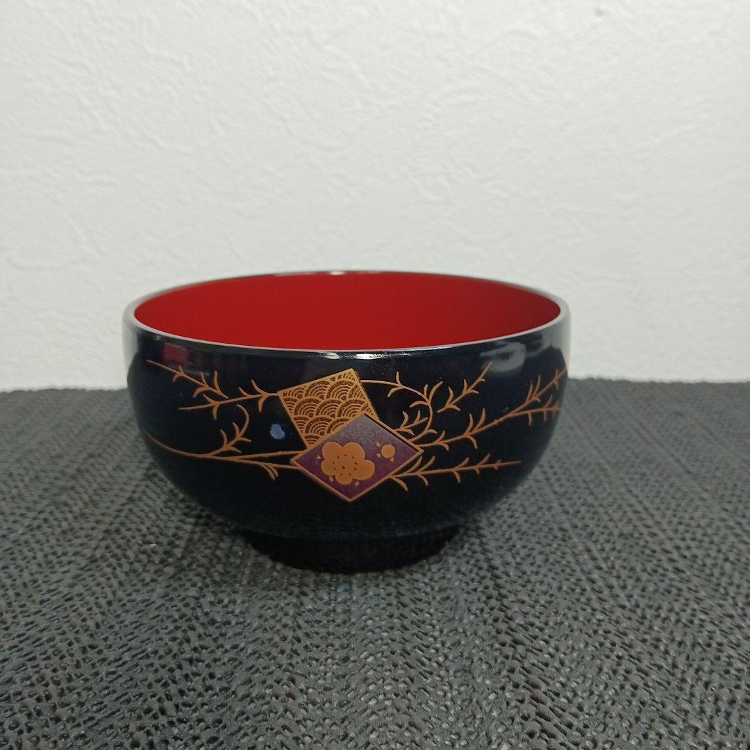 会津塗り 特製会津塗 御汁椀 漆器 豪華蒔絵 和食器 5客セット