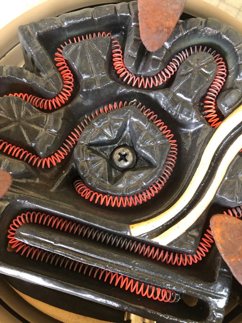 《R》茶道具 野々田式 風炉型電熱器 白さつまB 元箱　260114き3