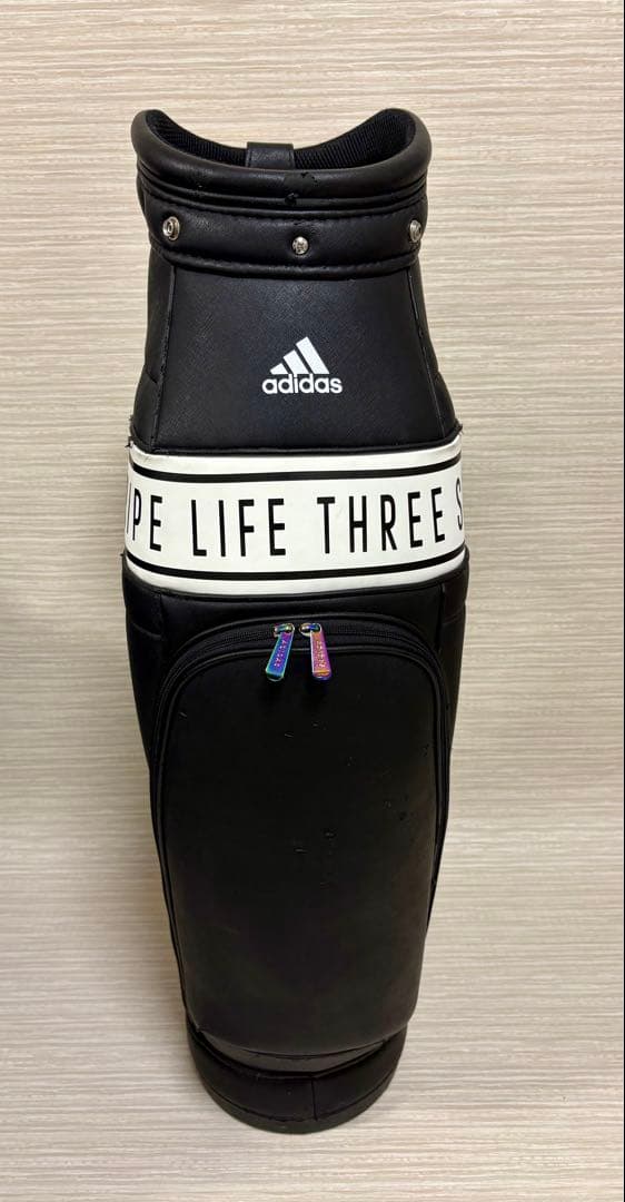 adidas Three Stripe Life キャディバッグ　黒