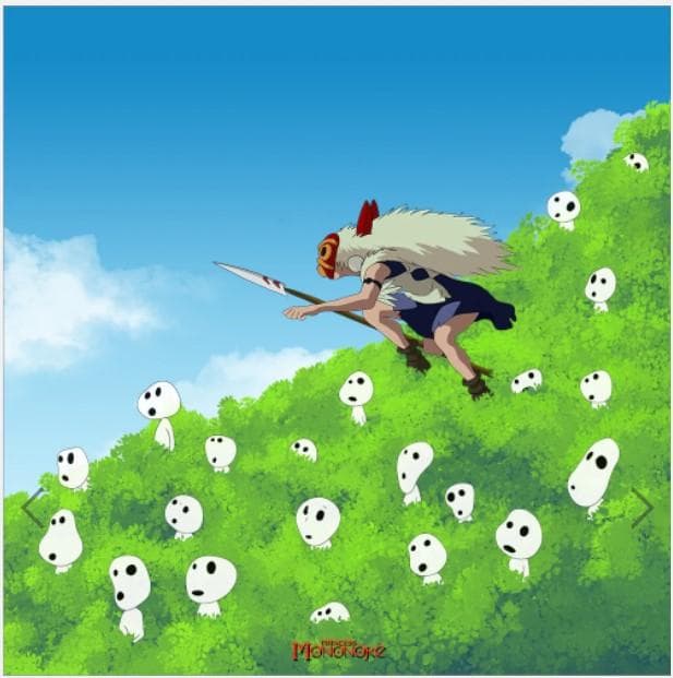 もののけ姫 スタジオ・ジブリ 200枚限定 アーティストプリント 　サン