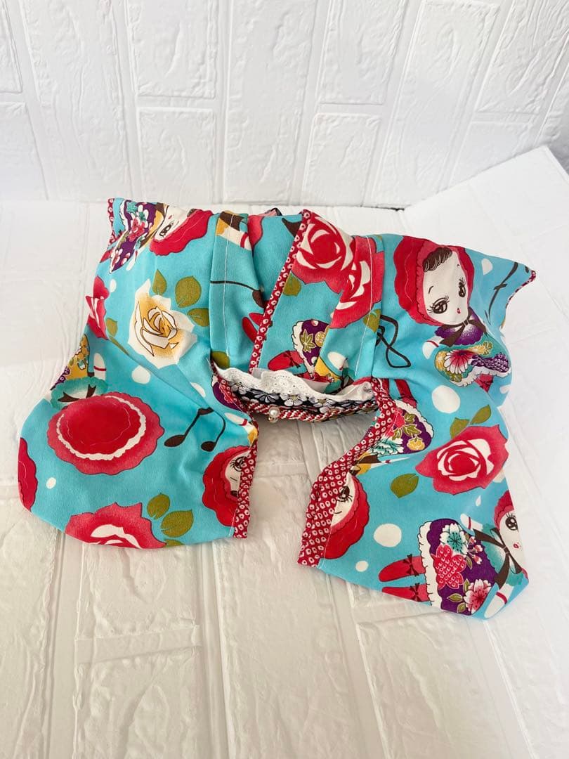 犬猫着物♡簡単に着れる着物帯付き 七五三　正月撮影会　振袖ひな祭り 人気の人形柄