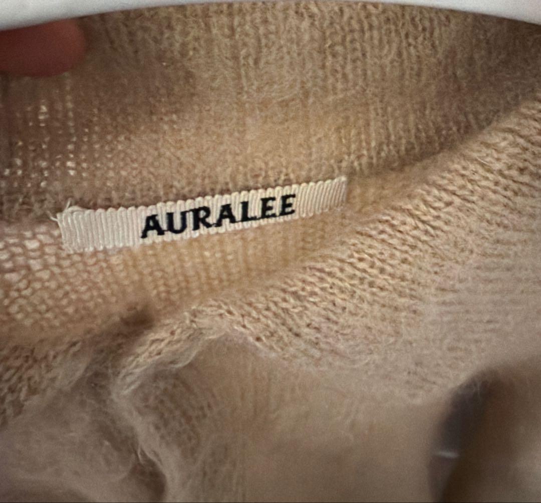 BRUSHED SUPER KID MOHAIR KNIT POLO ベージュ4