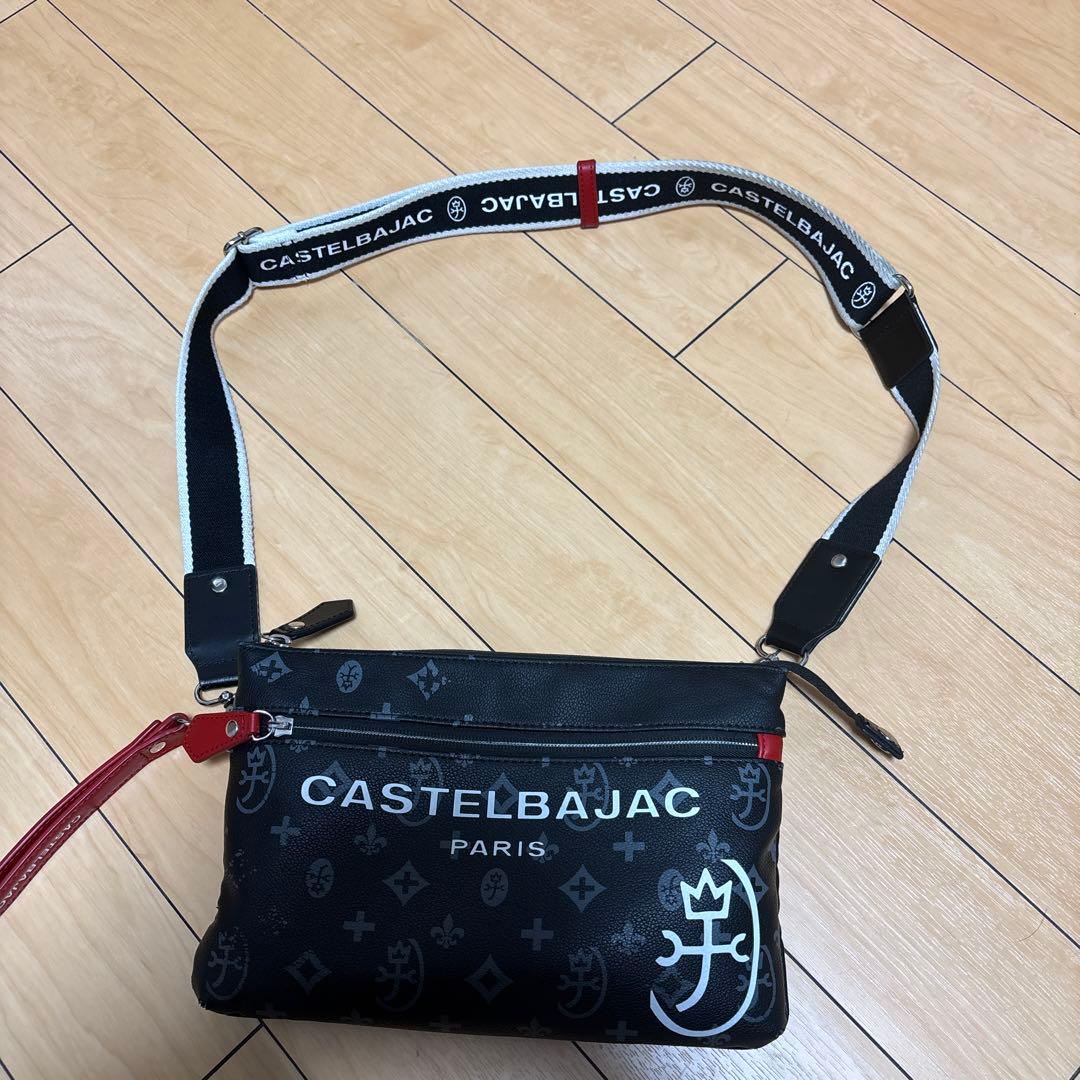 CASTELBAJAC ショルダーバッグ 黒/赤