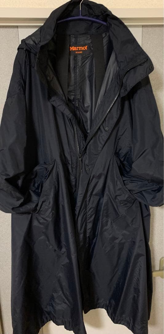 Marmot BEAMS ブラックロング撥水コート
