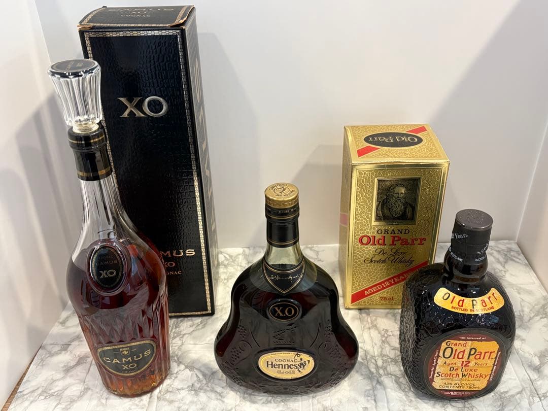 s*5様 未開栓 ブランデーまとめ ヘネシー XO カミュXO オールドパー12
