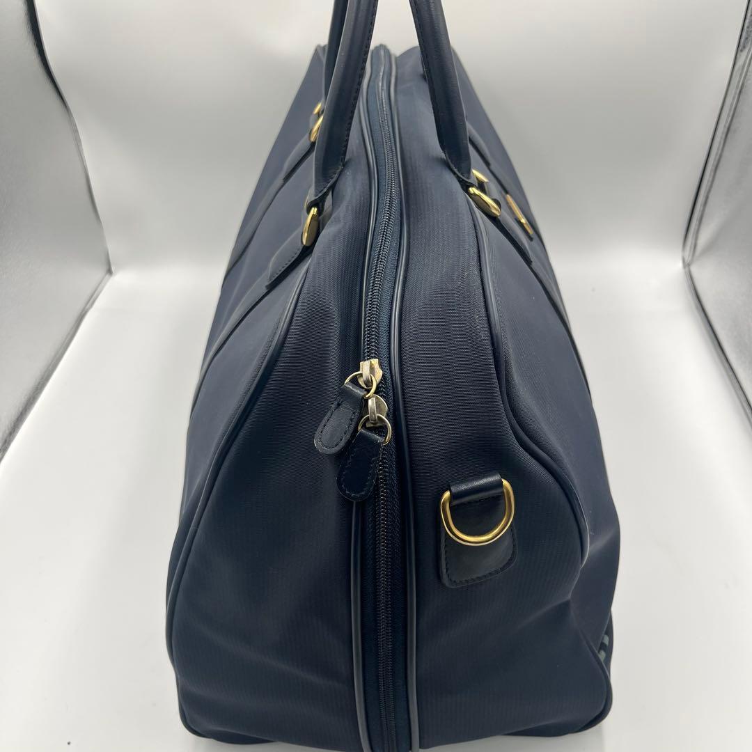 バーバリーゴルフ ボストンバッグ 2way ノバチェック PVC ネイビー