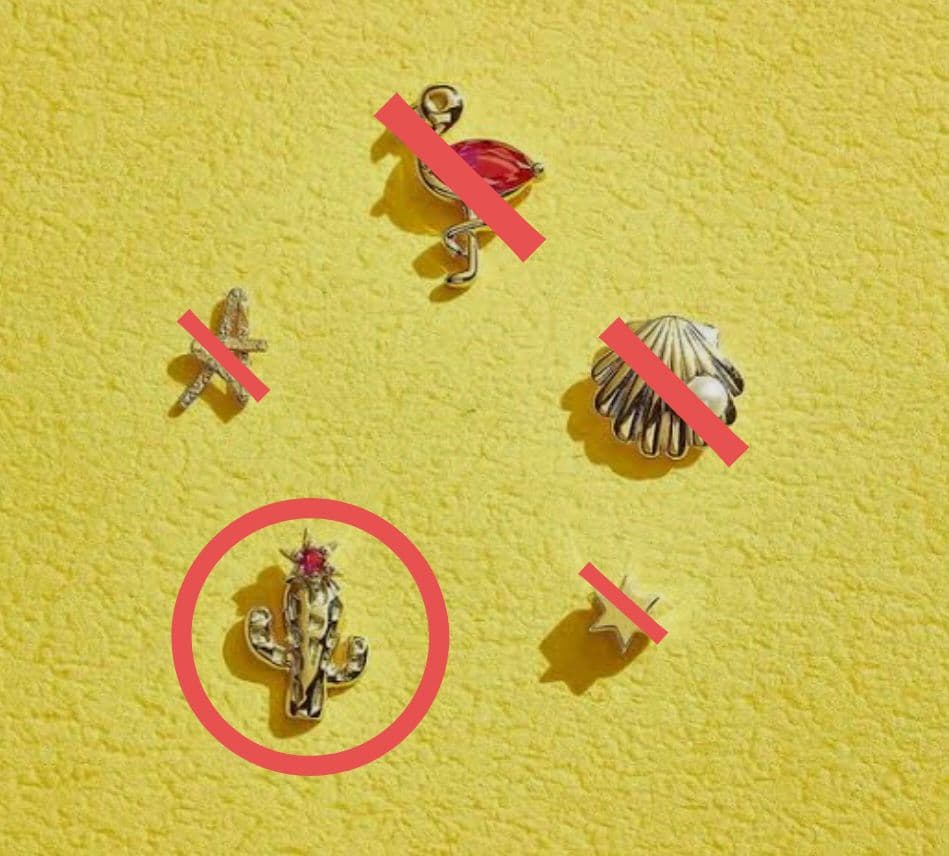 サボテン STAR JEWELRY GIRL K10 スタッズ ピアス 片耳用