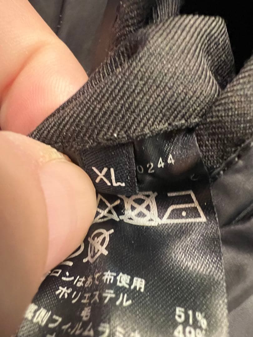 【ダウン90%】SHIPSシップスウール混ダウンジャケット 黒 防風 撥水極美品