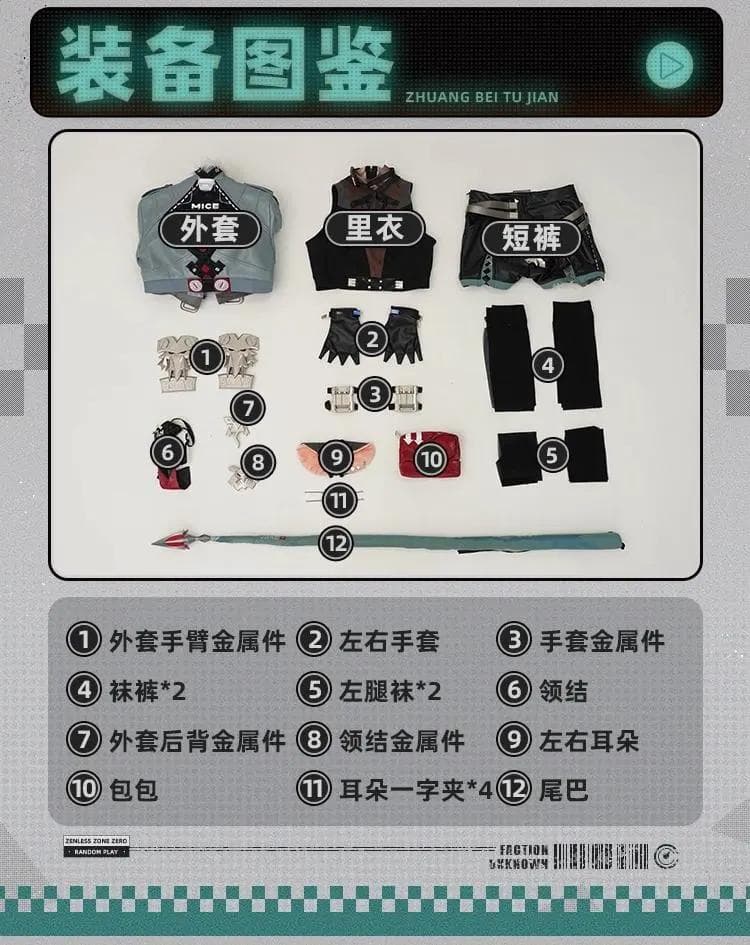 【新品即納】ゼンレスゾーンゼロ ジェーン・ドウ コスプレ衣装 フルセット