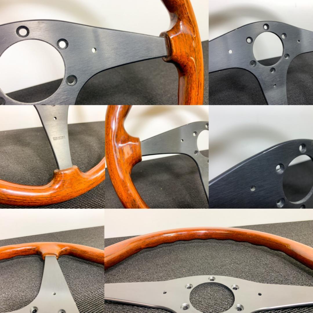 モモ ウッドステアリング 37パイ ホーンボタン付き 1996年製 当時物 良品