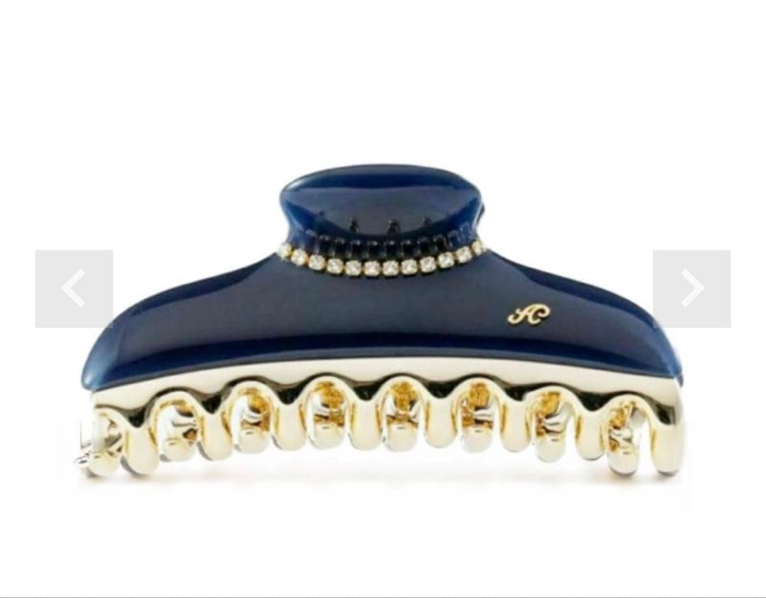 [acca] ビジュー付きヘアクリップ ネイビー