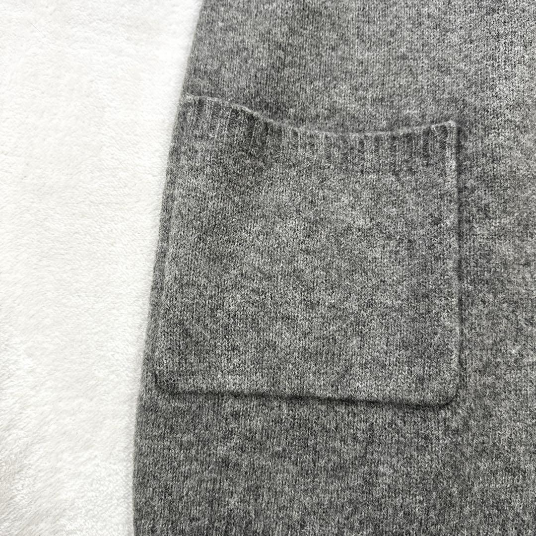 美品 ピッコーネ ヤク カシミヤ ニットカーディガン ハイネック グレー M