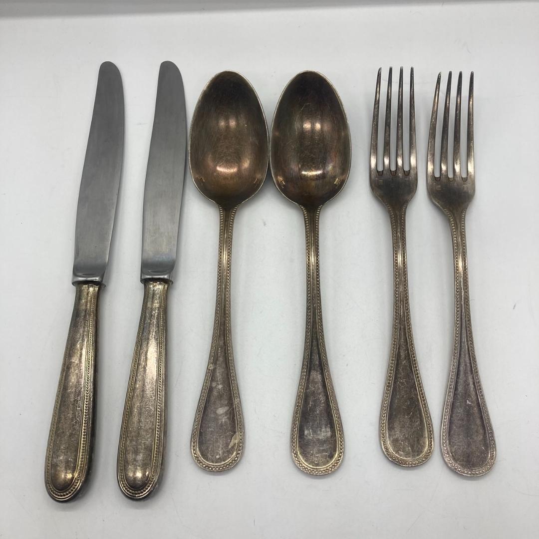 ▼Christofle　カトラリーセット　クリストフル　シルバー　パール