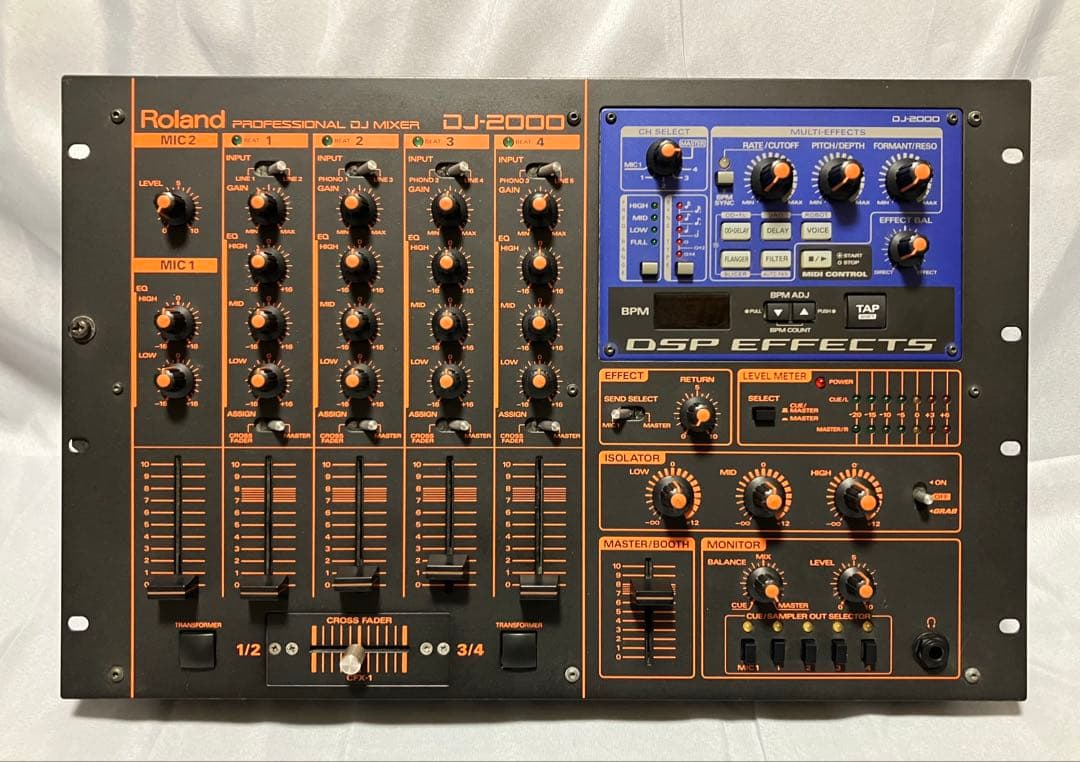 ジャンク Roland DJ-2000 4ch DJミキサー 通電確認済み
