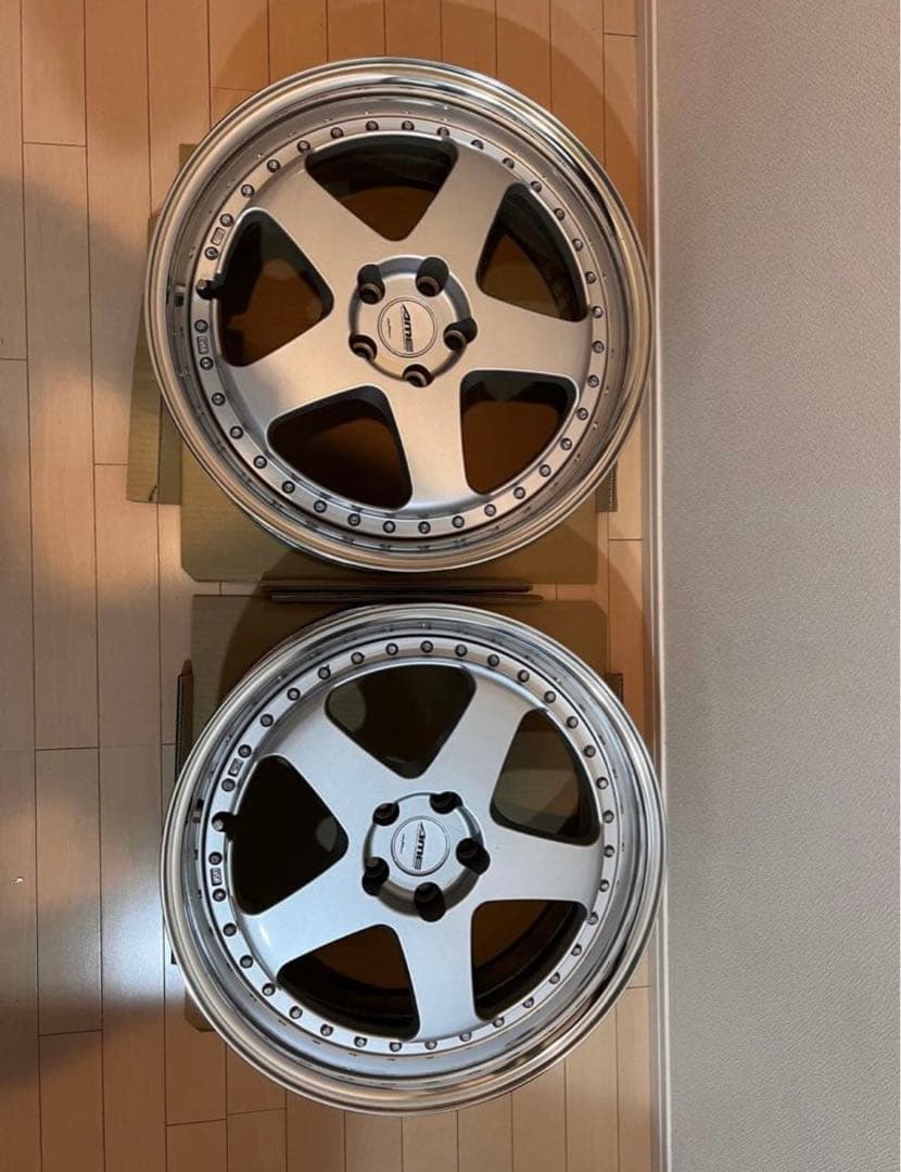 4本　AME シャレンVFX 20インチ シルバー 5スポーク　深リム