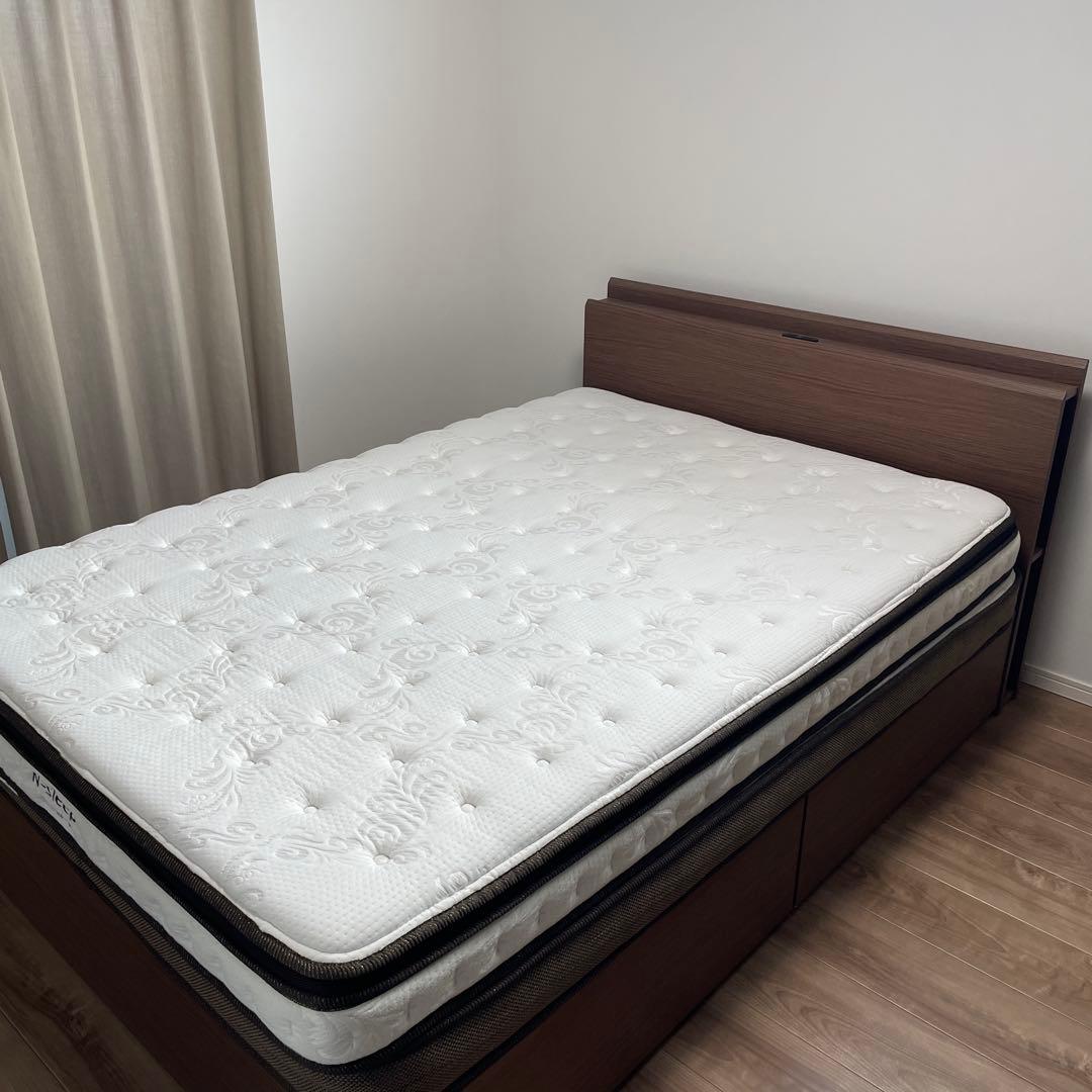 【送料込】ニトリ ダブルベッドフレームのみ※説明欄ご確認ください