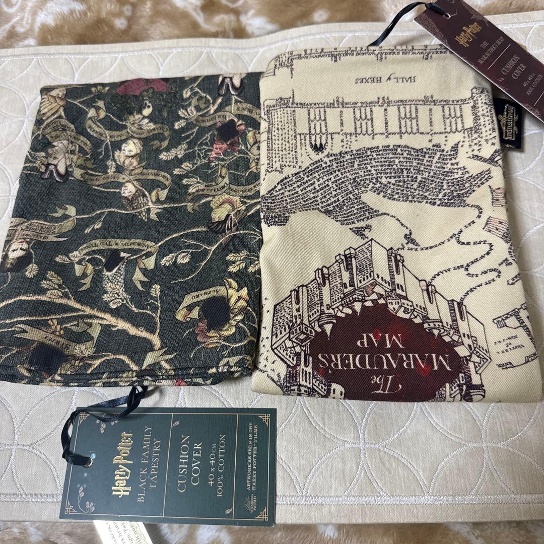 ブラック家　家系図　クッションカバー　ハリーポッター　二つセット　新品