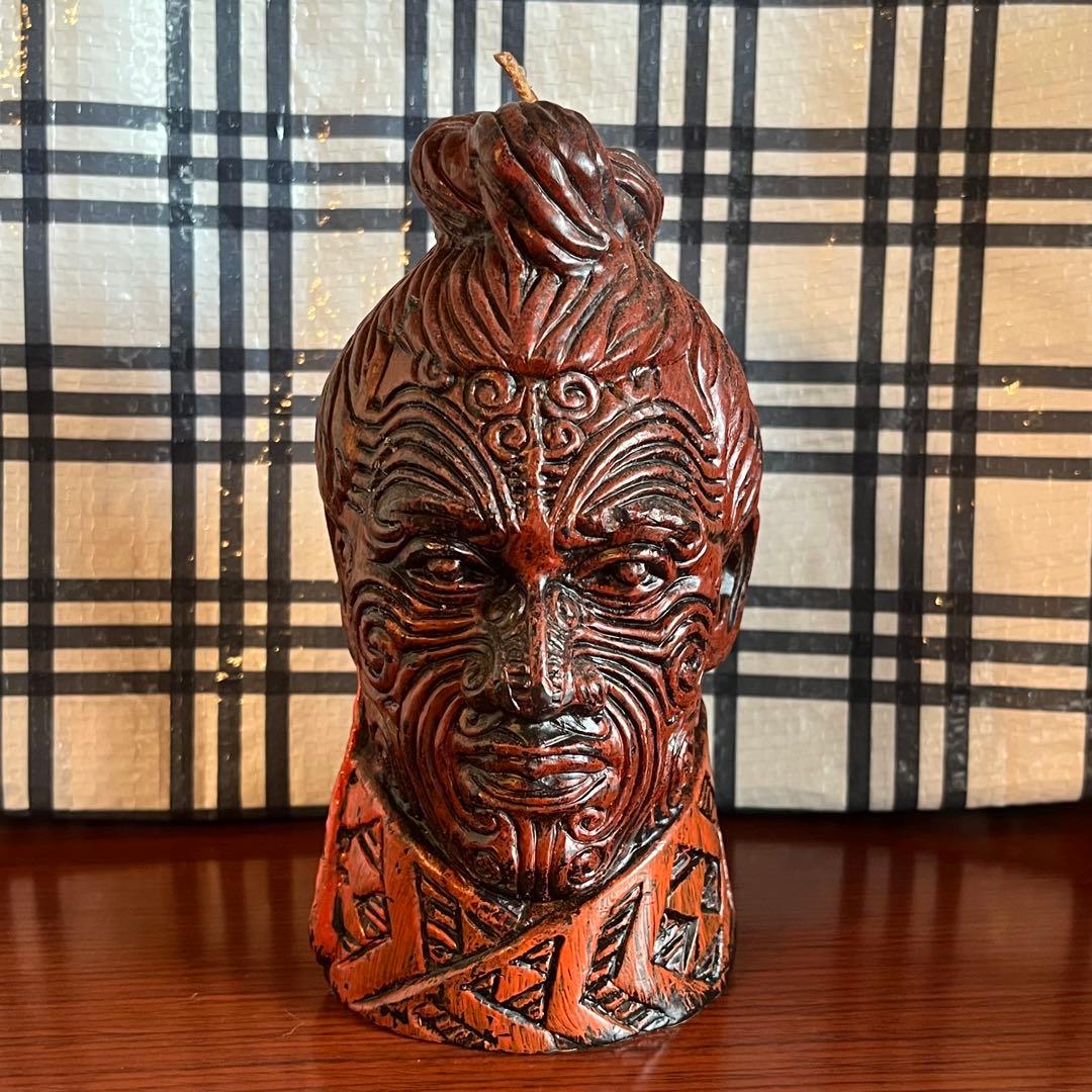 マオリ族 胸像 キャンドル ニュージーランド パブロ キウィアナ ヴィンテージ