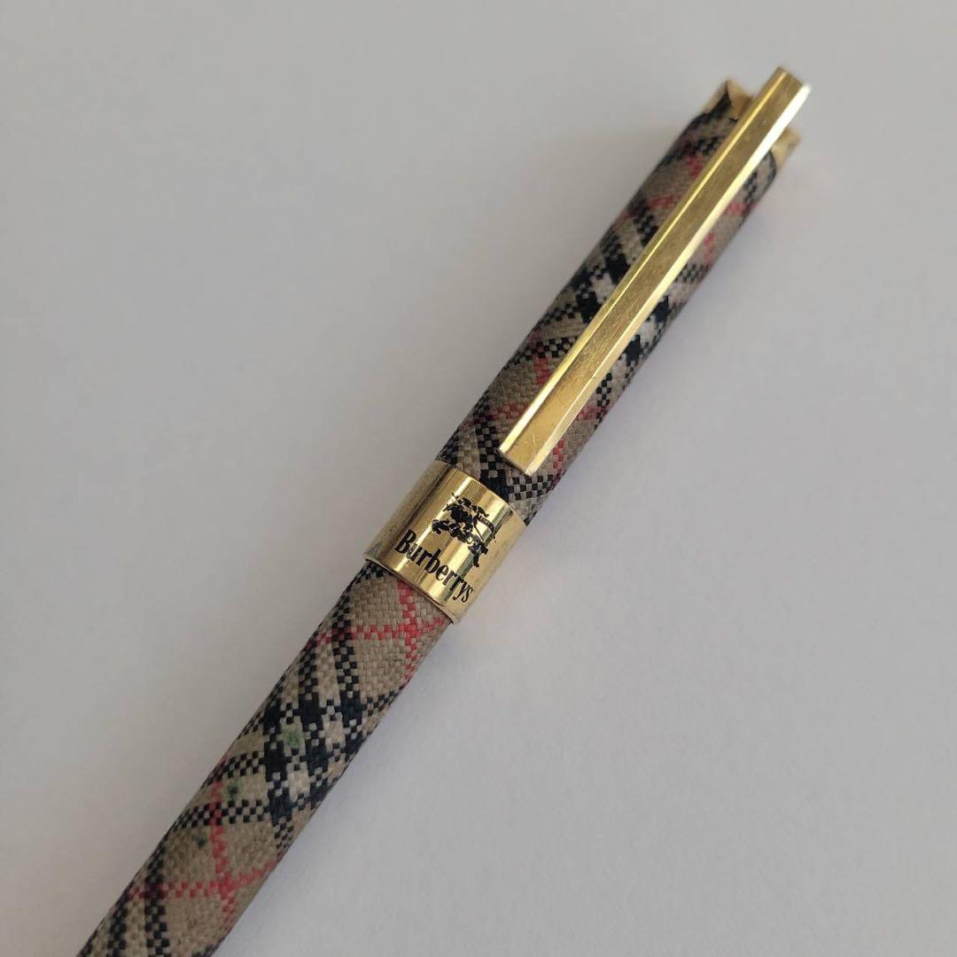 【レア】バーバリー ノバチェック シャーペン　布張り　廃盤　BURBERRY