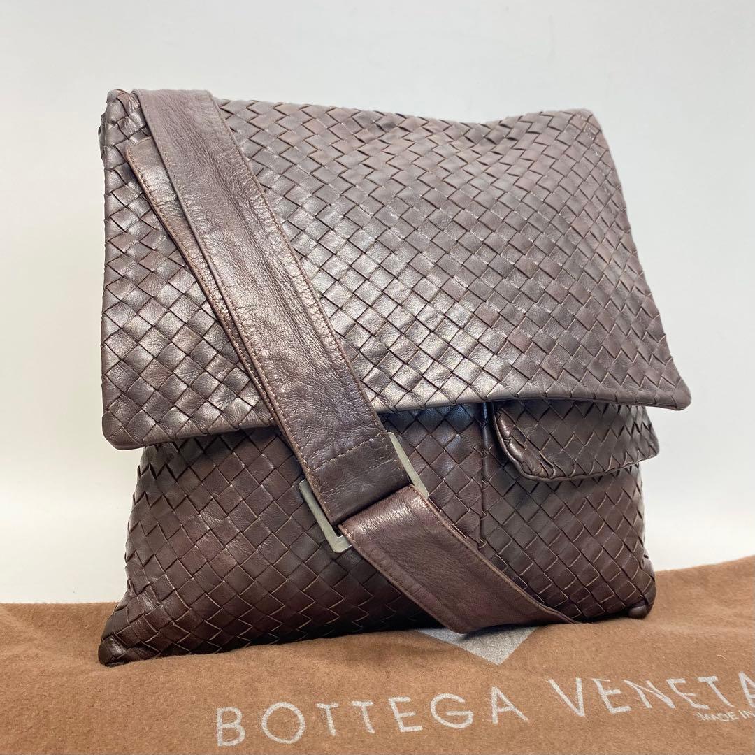 ボッテガヴェネタ ショルダーバッグ ブラウン イントレチャート