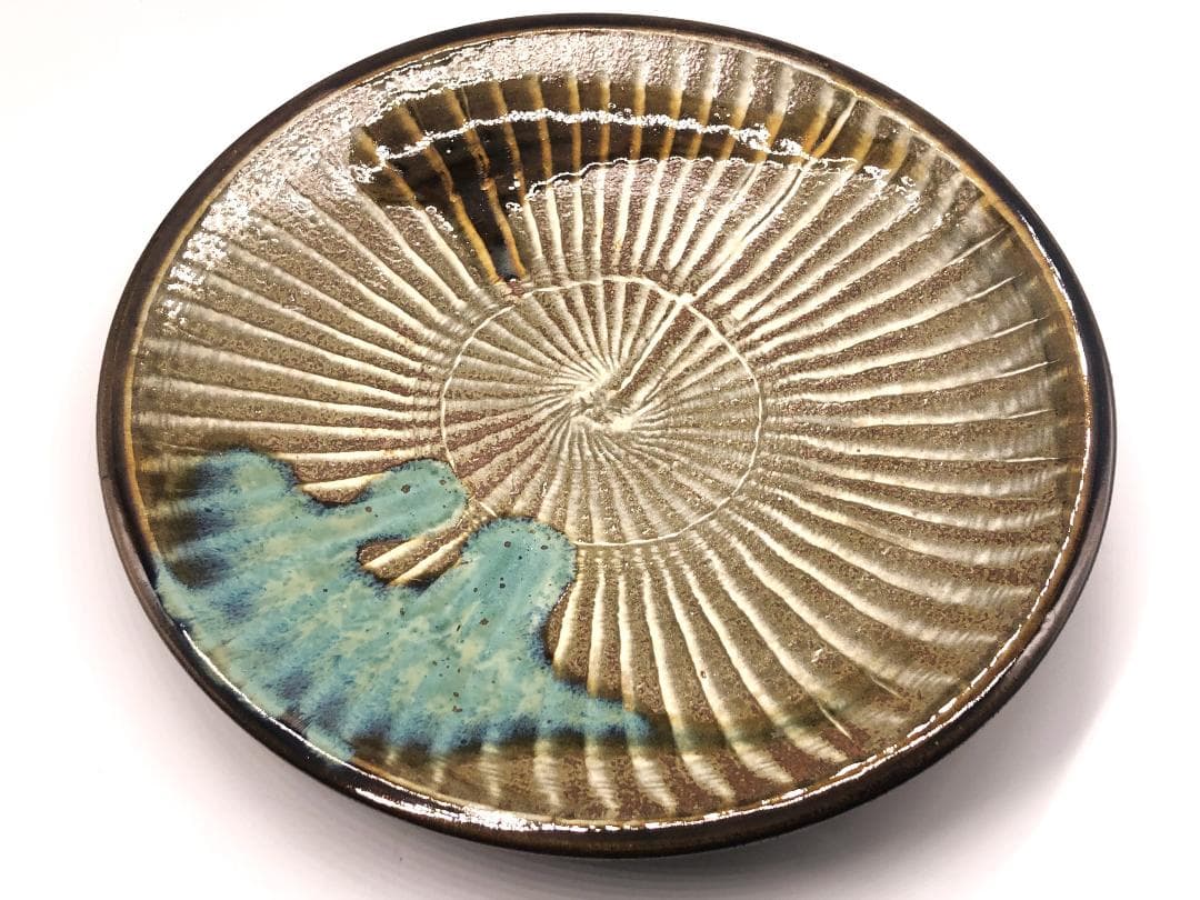 【 飛び鉋大皿 1尺 】　小石原焼　ちがいわ窯