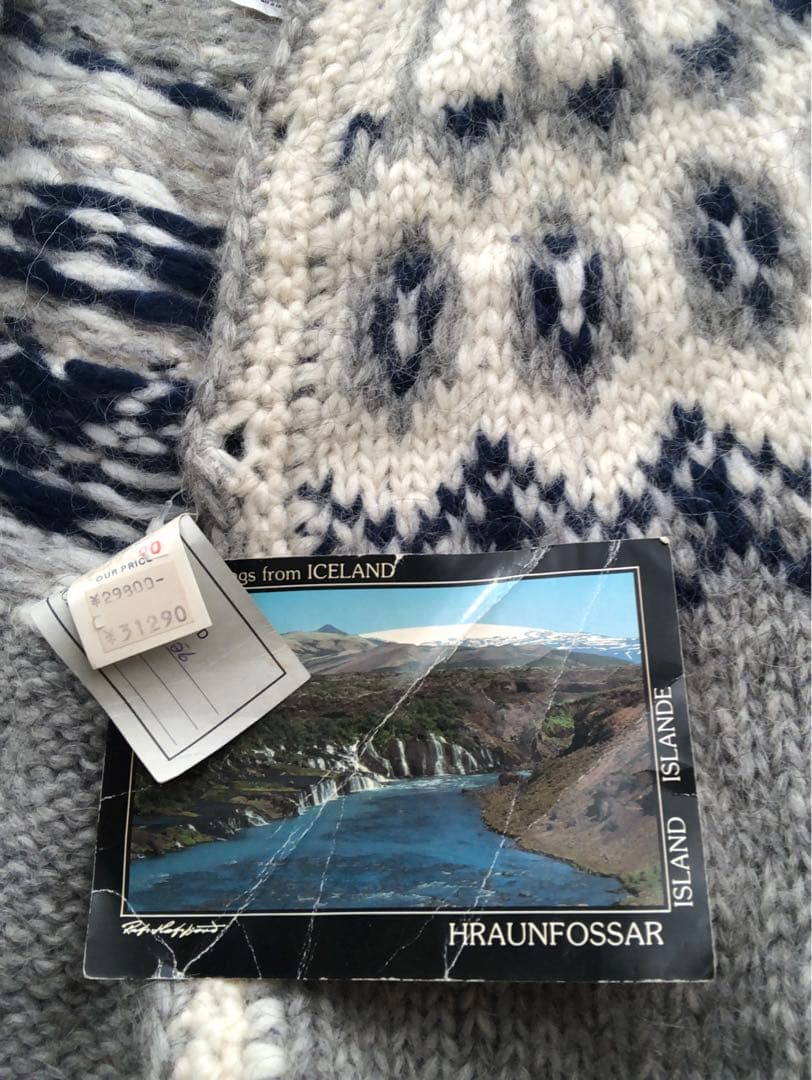 アイスランド製ハンドニットノルディックカーディガン美品ICELANDセーター