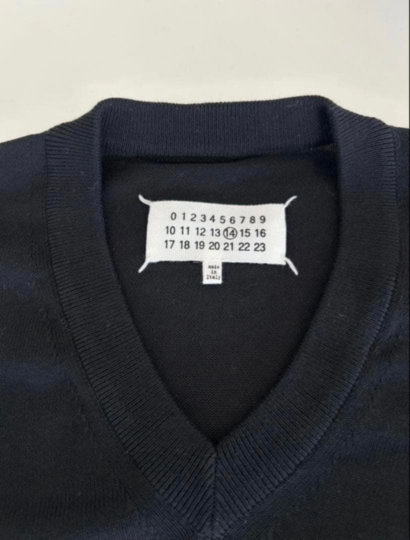 maison margiela エルボーパッチ　Vネックセーター