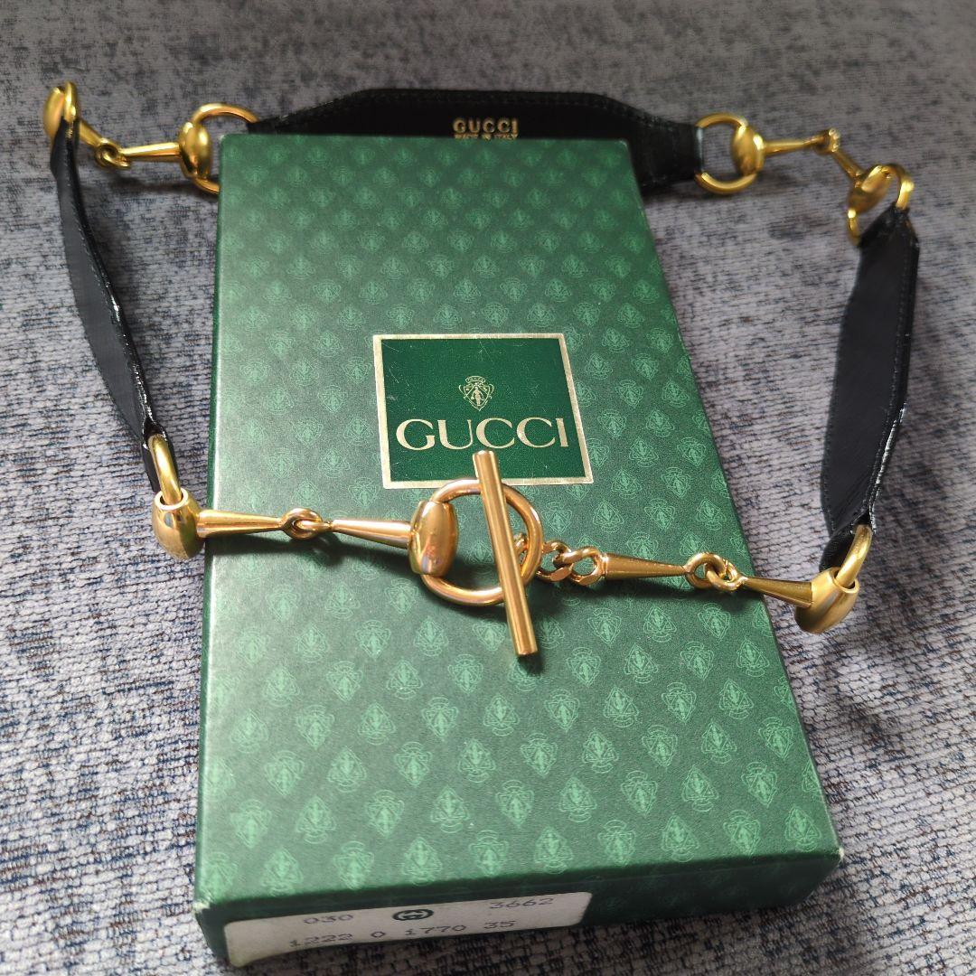 【イタリア直営店購入】GUCCI レザー 金属 ベルト 65cm