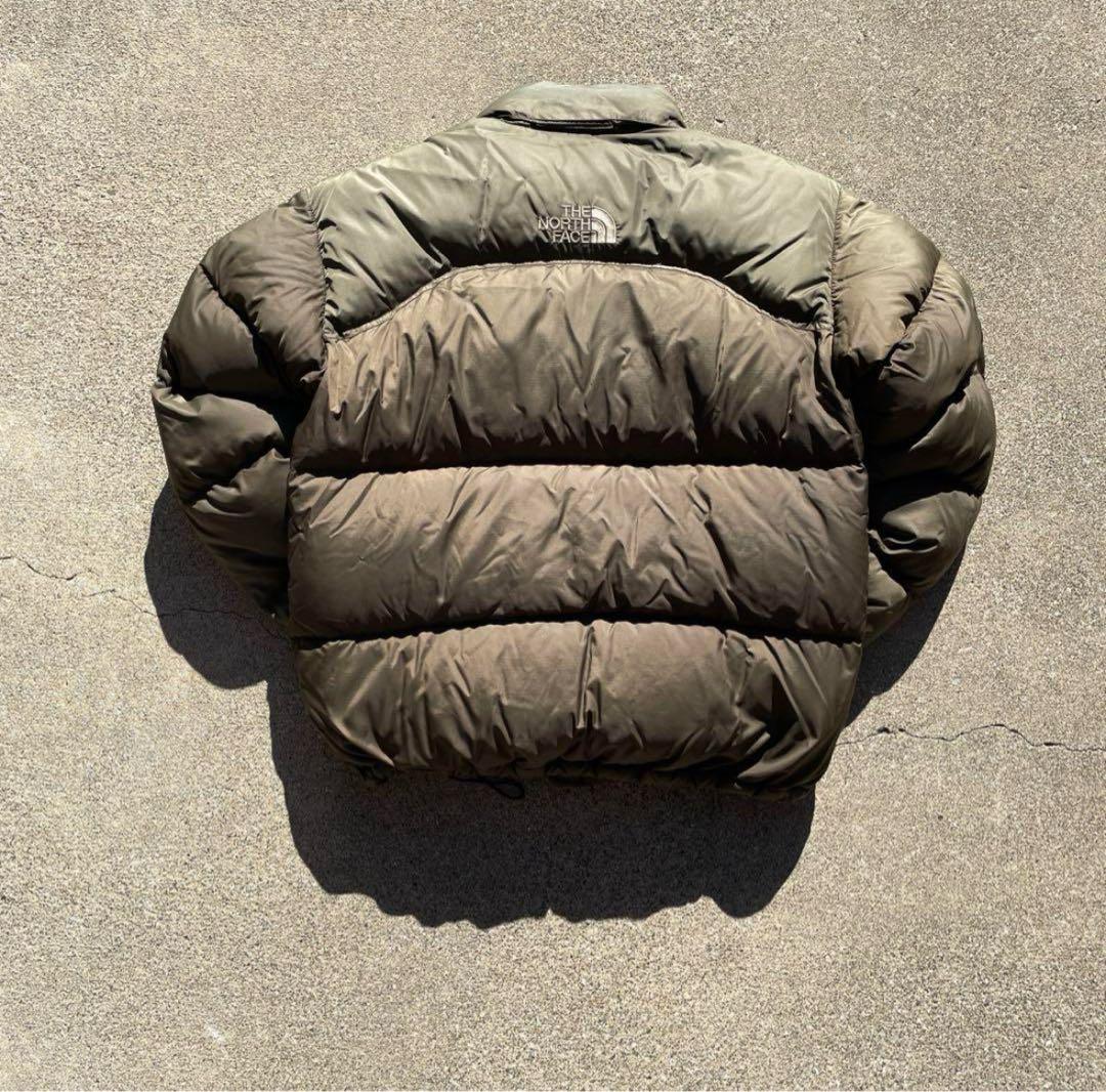 【希少！】美品！90s レトロヌプシ　センターロゴ　カーキ　M ノースフェイス