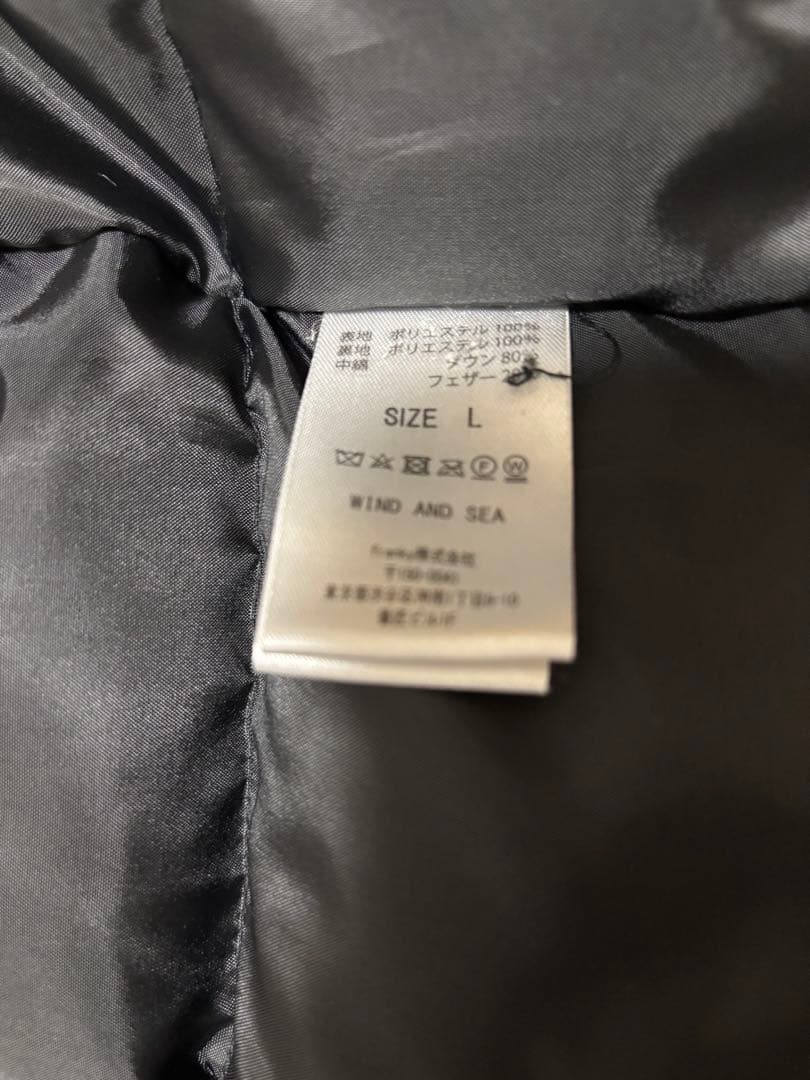 JON-G WIND AND SEAダウンジャケット BLACK サイズＬ