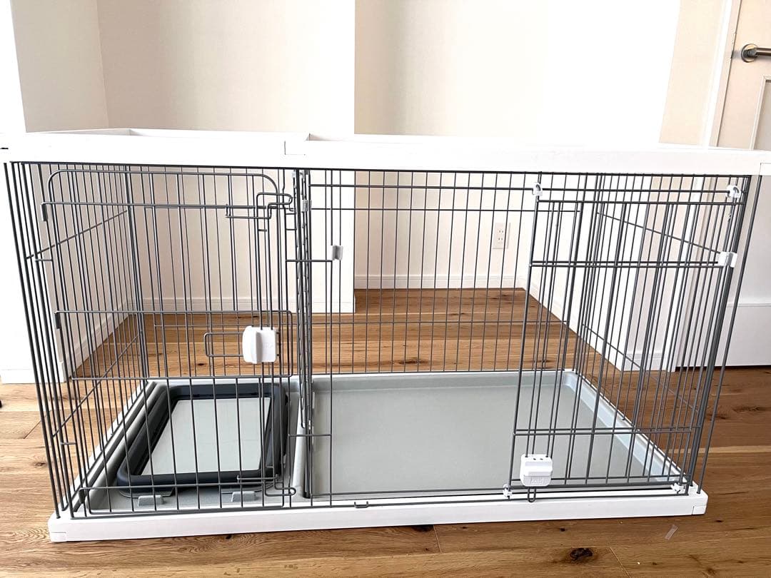【美品】トイレのしつけができるドックルームサークル・折りたたみペットケージ