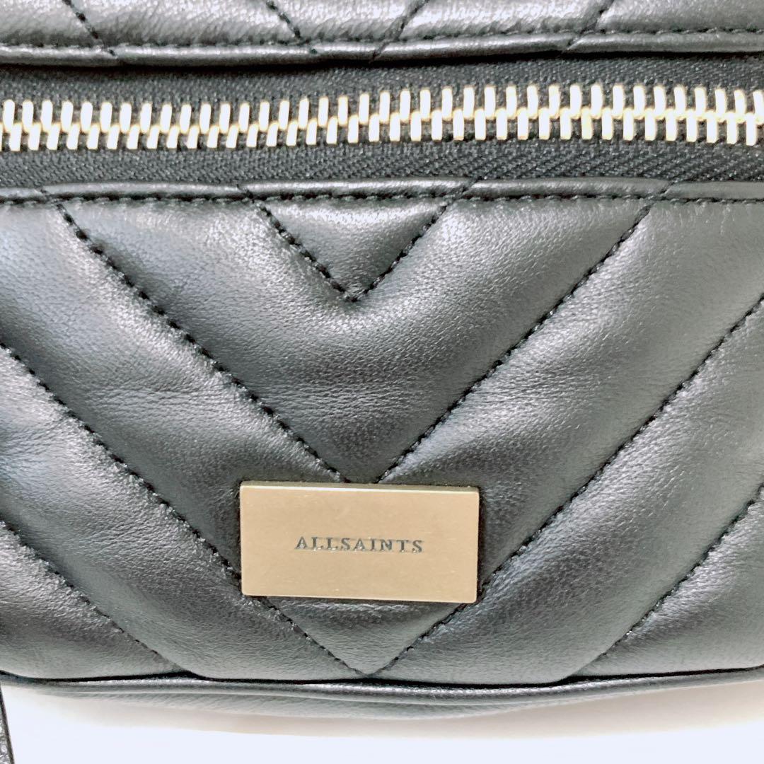 【美品】ALLSAINTS オールセインツ ウエストバッグ ウエストポーチ 黒