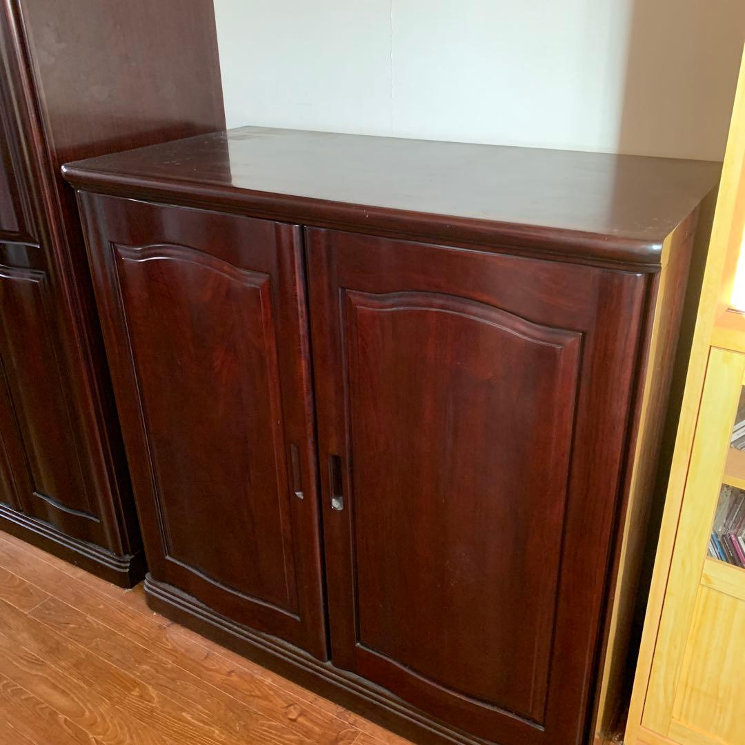 府中家具　桐　紫檀　引き出し付き　《分解発送》　無垢　リメイクにも