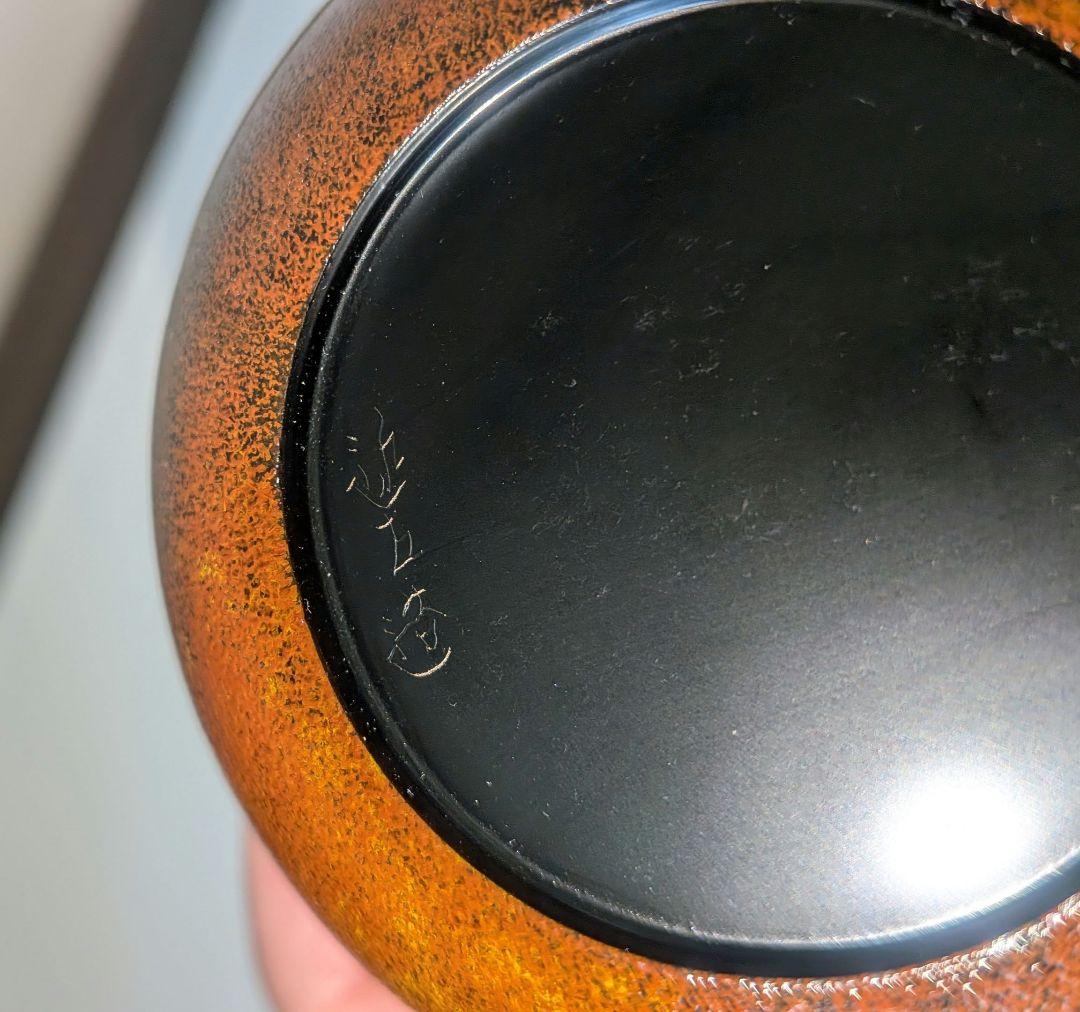 『松葉蒔絵』錆塗大棗　茶道具 川端近左　共箱　二重箱　表千家裏千家千利休