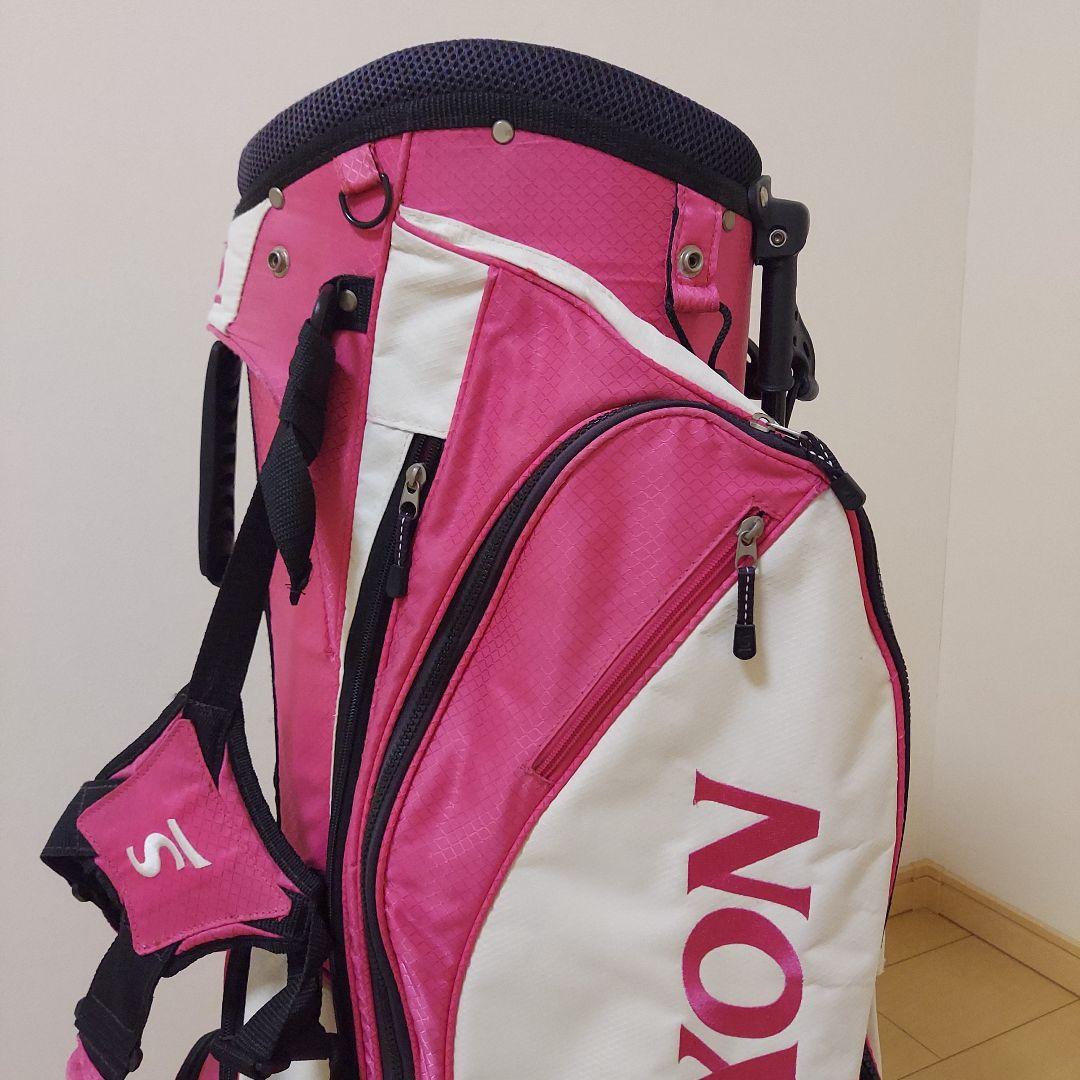 SRIXON スリクソン 軽量 キャディバック スタンド ホワイト/ピンク