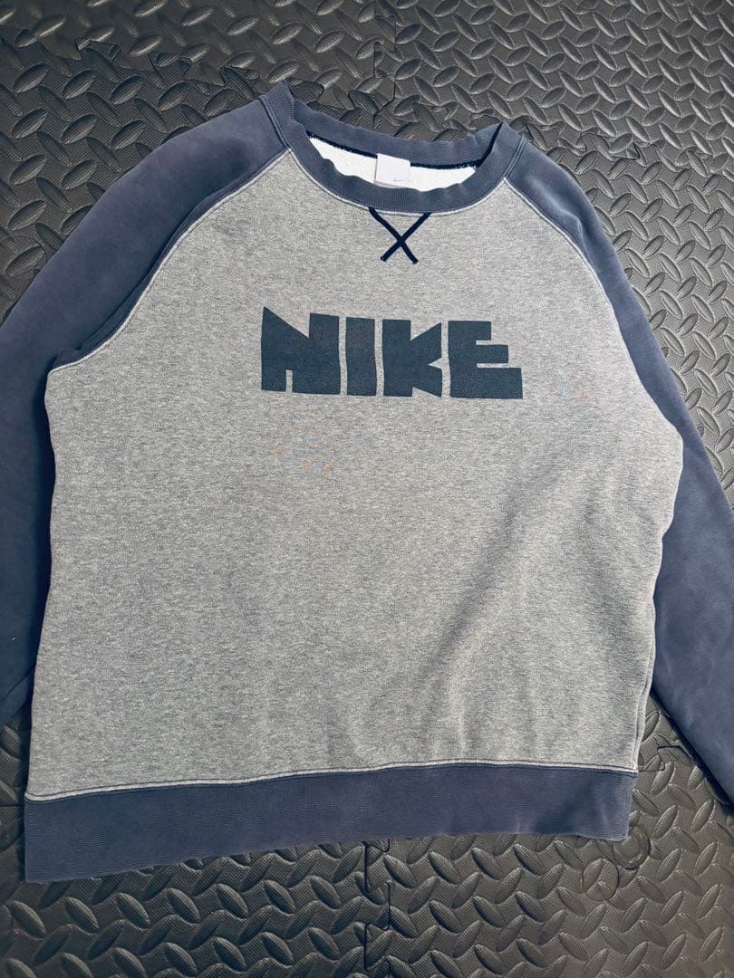 希少Ｌ90~00s NIKE ラグランスウェット ゴツナイキ