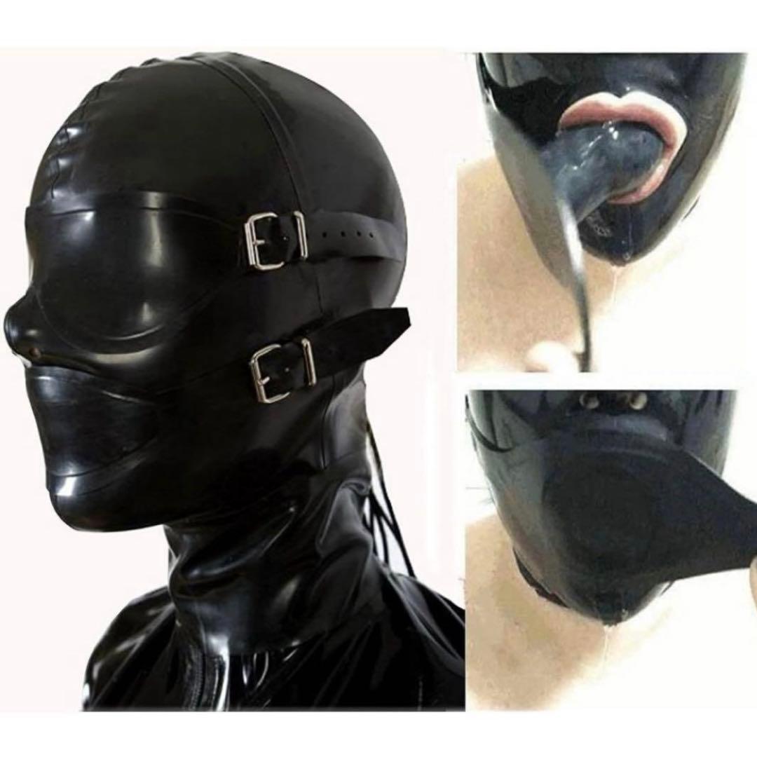 視界ゼロ! ラバーマスク アイマスク 口マスク付き ラテックス