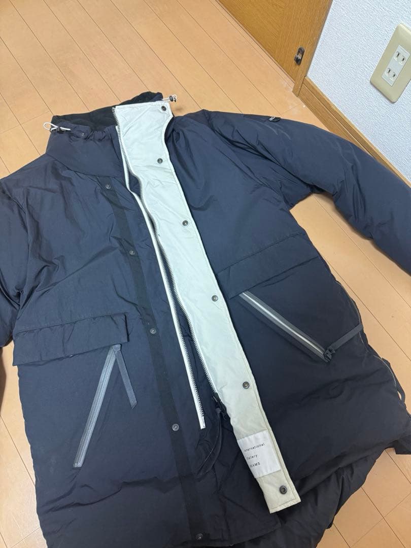 WISLOM ビームス別注 ダウンコート モンスターパーカー 04 ブラック