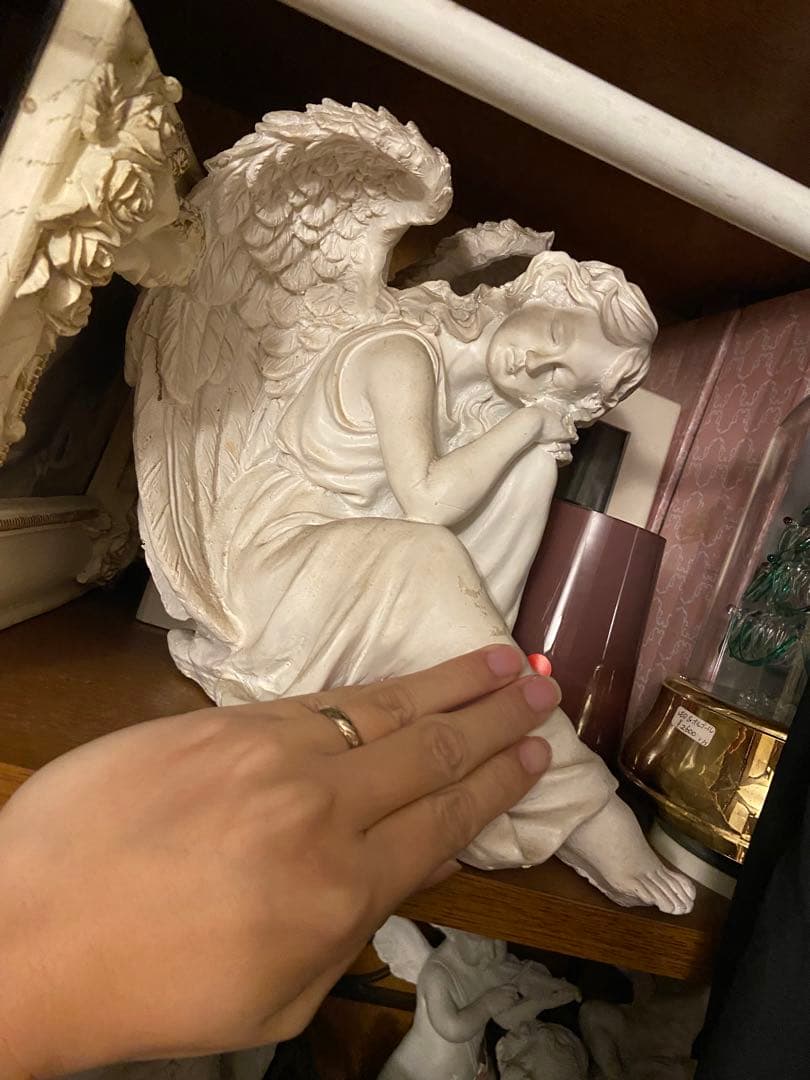 天使の彫刻 エンジェル　フェアリー妖精　園芸　オブジェ　置物