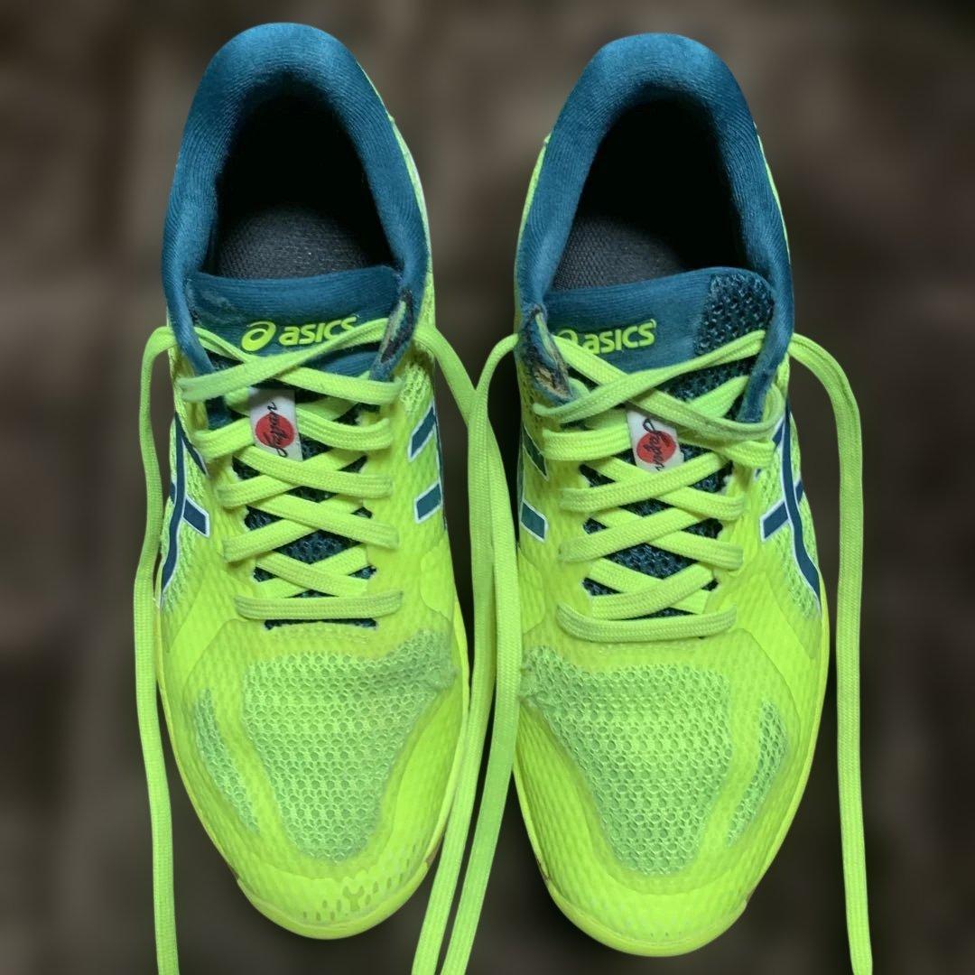 ASICS バレーボールシューズ 24cm 蛍光イエロー