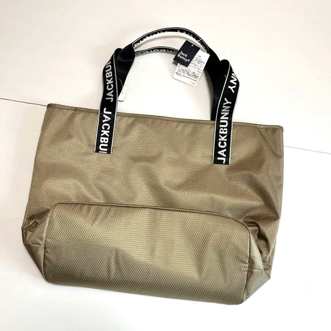 【新品】　JACK BUNNY　ゴルフ　トートバック　ベージュ　パーリーゲイツ