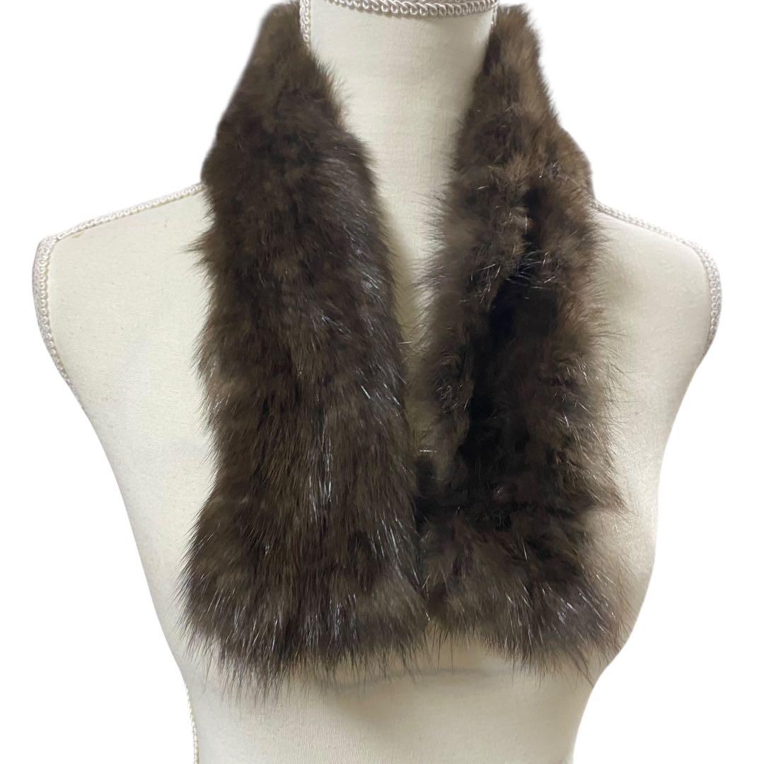 未使用　セーブル　スヌード　毛皮　襟周り　マフラー　ファー　＋おまけ2本