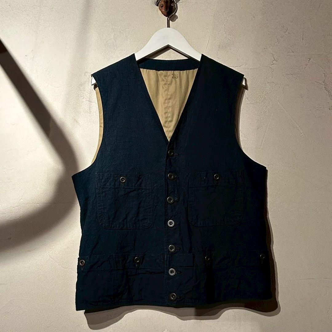 【美品】ミスターフリーダム × シュガーケーン レンジベスト インディゴ 38