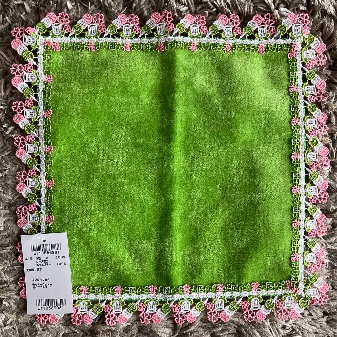 ピーチ　桜　苺　口福ボックス　婦人画報別注　 近沢レース　ハンカチ　花より団子