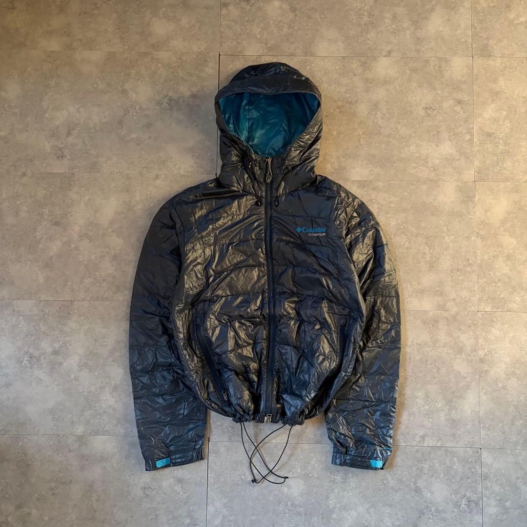 【大人気❗️】テック系！columbia マウンテンパーカー　ダウン　ネイビー　S