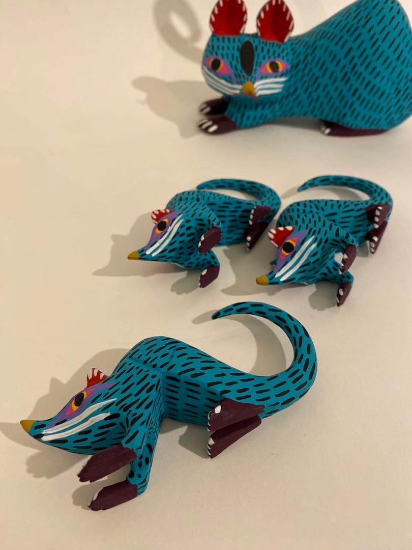 メキシコ　クラフトアート　メキシカン工芸品 木彫り人形