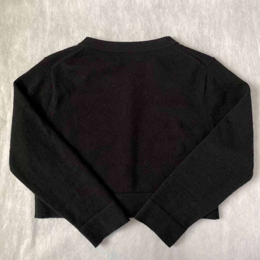【年始値下げ中】YOKO CHAN カシミア　カーディガン　38 ブラック　丈短