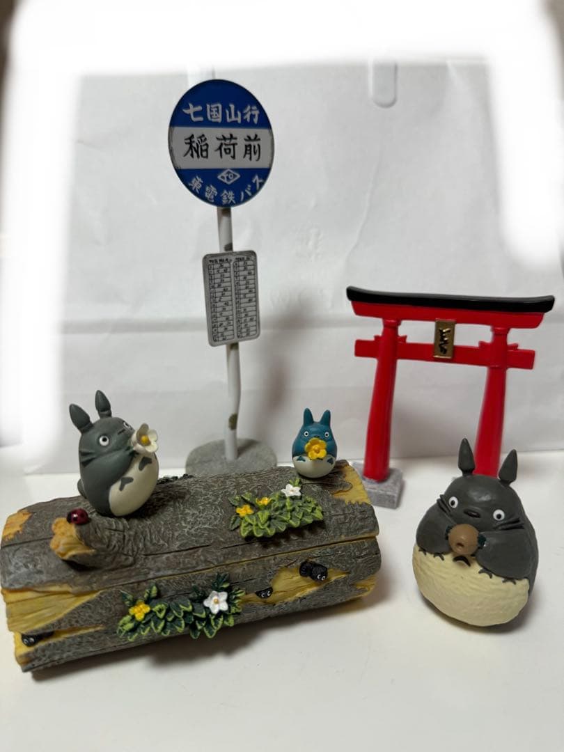 トトロ フィギュア セット どんぐり共和国 ジブリ 置物 バス停 鳥居 ジオラマ