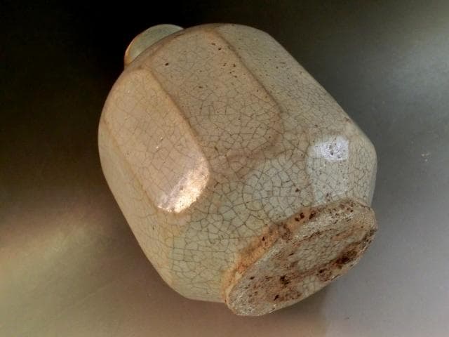 花瓶■李朝白磁貫入面取瓶 金継ぎ直し 花器 古玩 唐物 中国 時代物 骨董品■